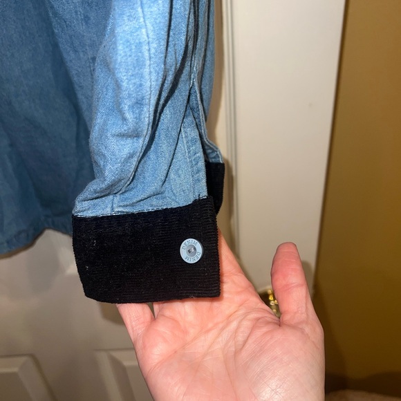 Passion-1 denim button down shirt. Size 2X - Picture 4 of 4